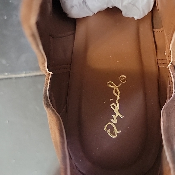 Qupid Tan faux suede Booties - Picture 3 of 4